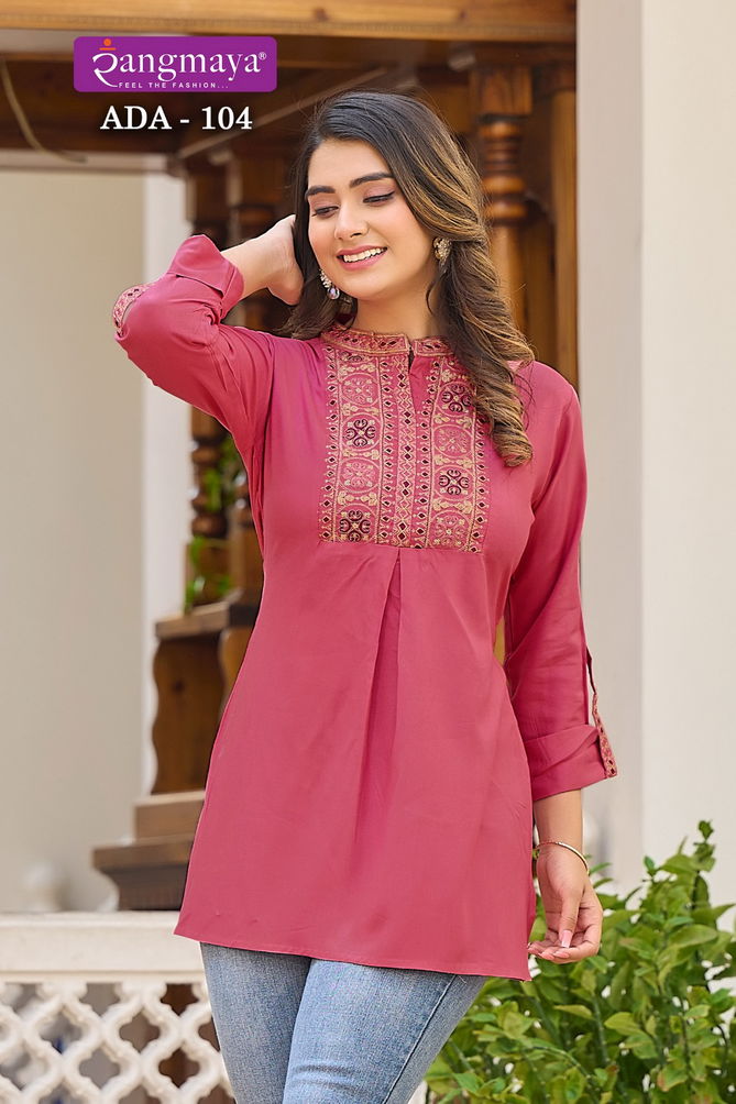 Ada By Rangmaya Rayon Designer Western Ladies Top Wholesale Shop In Surat